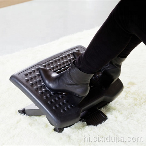 Ergonomic प्लास्टिक काले समायोज्य footrest